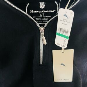 Tommy Bahama Black Quarter-Zip Pullover